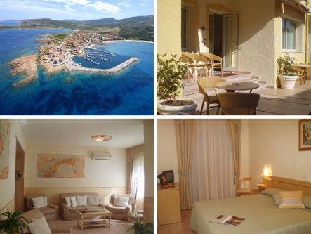 Hotel Gabbiano i Isola Rossa vid havet, Sardinien