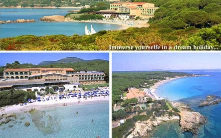 Hotel Dei Pini vid stranden i Alghero, Sardinien